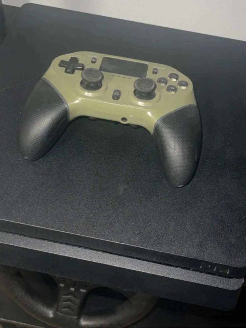 PS4 W Military Green Wireless Game Controller - Compatible Video Game Accessory